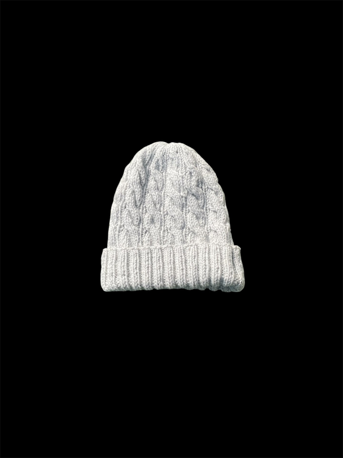 Gray knitted beanie